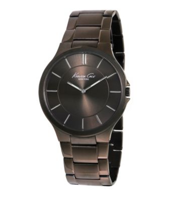 Kenneth Cole New York® Men's Brown IP Slim Case, Brown Dial and Bracelet Watch
