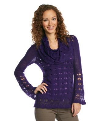 Nine West Vintage America Collection® Ari Open-Stitch Cowlneck Sweater