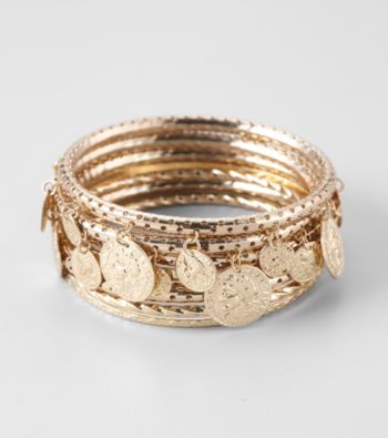 Erica Lyons® Goldtone Narrow Bangle Stack Bracelet
