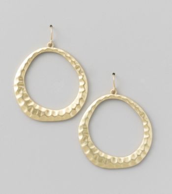 Erica Lyons® Goldtone Front Hoop Pierced Earrings