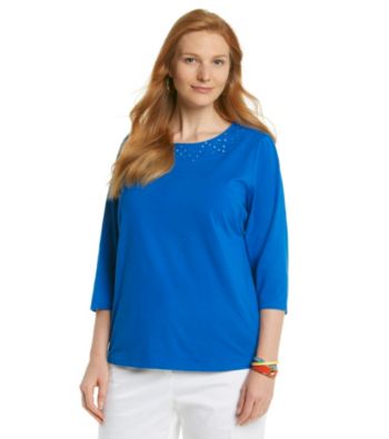 Breckenridge® Plus Size Embelished Scoopneck Tee
