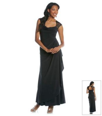 Xscape Long Lace Detail Gown