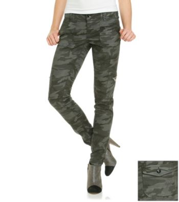 Boom Boom Juniors' Camo Cargo Skinny Pants