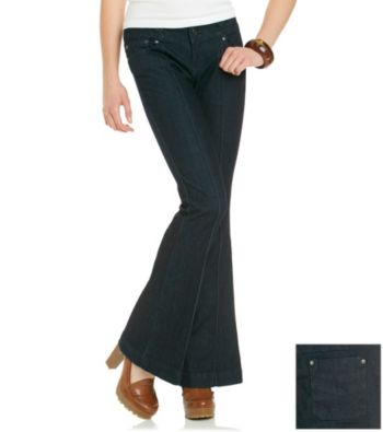 Boom Boom Juniors' Pintuck Bell Bottom Jeans