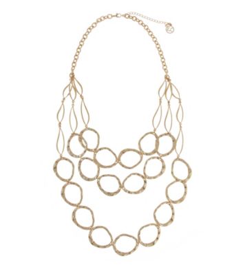 Erica Lyons® Goldtone Three Row Links Mid Necklace