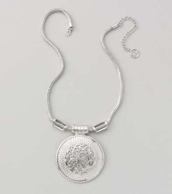 Erica Lyons® Silvertone Short Pendant Necklace