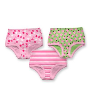 i play.® Girls' Pink/Green 3-pk. Assorted Print Panties