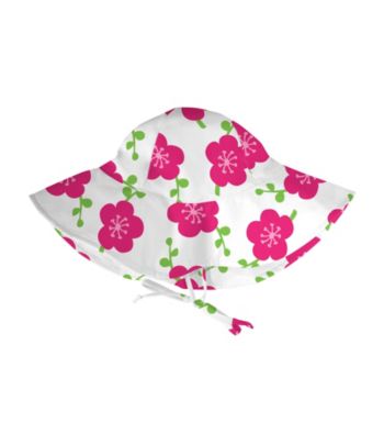 i play.® Girls' White Blossom Floppy Brim Sun Protection Hat