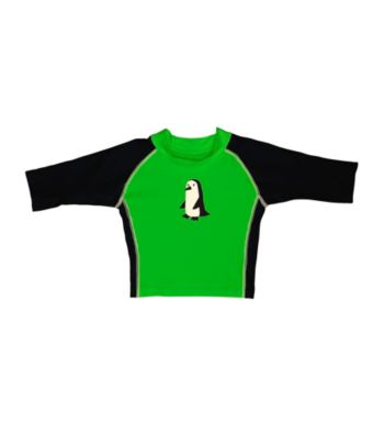 i play.® Boys' Green Penguin 3-Quarter Sleeve Rashguard
