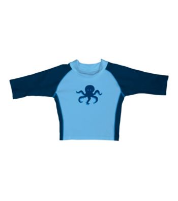 i play.® Boys' Light Blue Octopus 3-Quarter Sleeve Rashguard