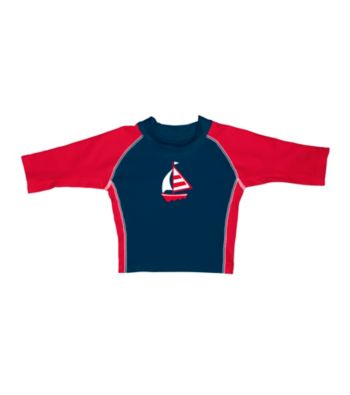 i play.® Boys' Navy Sailboat 3-Quarter Sleeve Rashguard