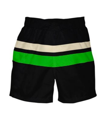 i play.® Boys' Black/Green Ultimate Swim Diaper Block Boardshorts
