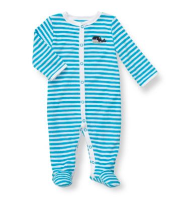 Carter's® Baby Boys' Turquoise Striped Terry Whale Footie
