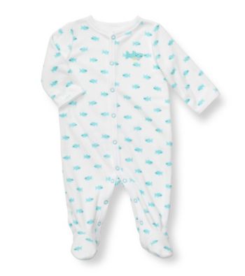 Carter's® Baby Boys' White Terry Whale Print Footie