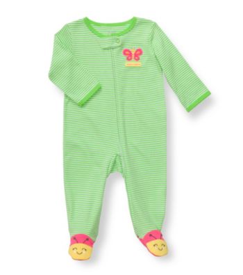 Carter's® Baby Girls' Lime Green Cotton Butterfly Footie