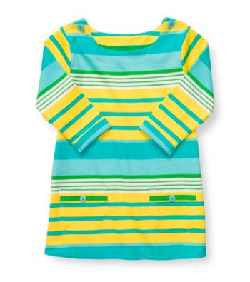 Carter's® Girls' 2T-4T Blue/Yellow Striped 3/4 Sleeve Knit Tunic