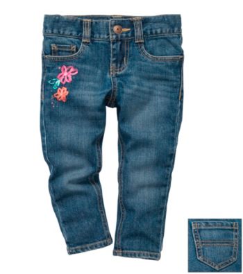 OshKosh B'Gosh® Girls' 2T-4T Floral Fashion Skinny Jeans