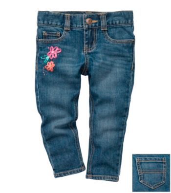 OshKosh B'Gosh® Girls' 4-6X Floral Fashion Skinny Jeans