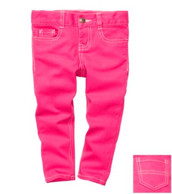 OshKosh B'Gosh® Girls' 4-6X Pink Stretch Twill Pants