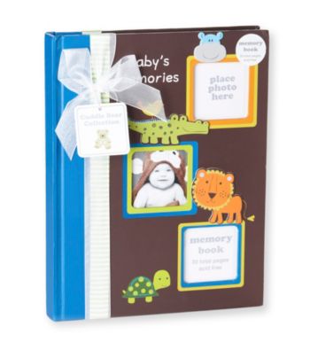 Cuddle Bear® Boys' Blue Jungle Memory Book