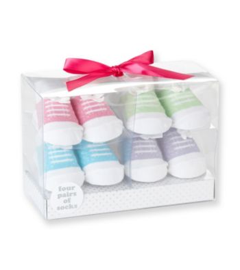 Cuddle Bear® Baby Girls' 4-pk. Bright Sneaker Socks