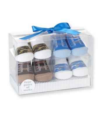 Cuddle Bear® Baby Boys' Assorted 4-pk. Camo/Sneaker Socks