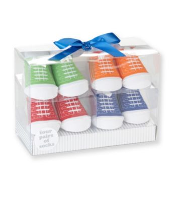 Cuddle Bear® Baby Boys' Bright 4-pk. Sneaker Socks