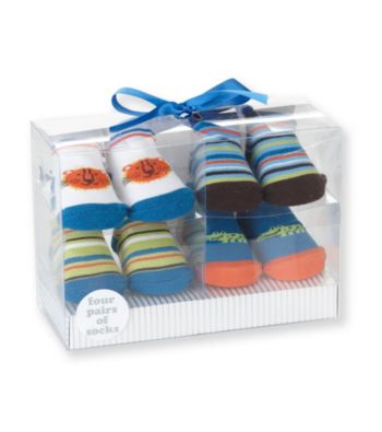 Cuddle Bear® Baby Boys' 4-pk. Animal/Striped Socks
