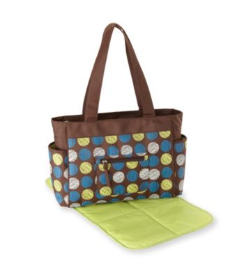 Cuddle Bear® Baby Boys' Brown Multi Dot Diaper Bag