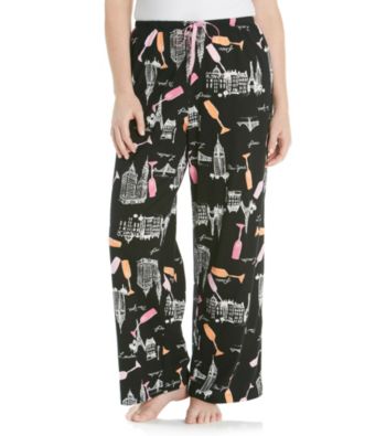 HUE® Plus Size City Toast Knit Pants - Black