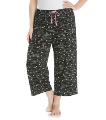 HUE® Black Plus Size Stroke of Love Knit Pants