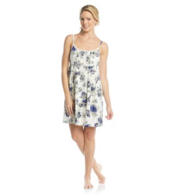 Zoe & Bella @ BT Pleat Front Chemise - Blue Rose Branch