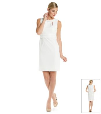 Tahari by Arthur S. Levine® Pearl Neckline Sheath Dress