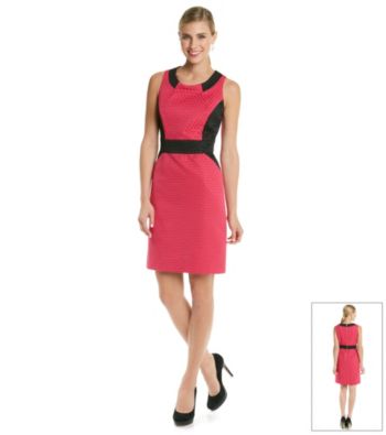 Tahari by Arthur S. Levine® Jacquard Dot Colorblocked Sheath