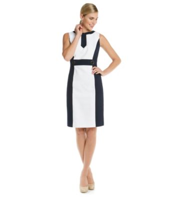Tahari by Arthur S. Levine® Jacquard Colorblock Sheath Dress