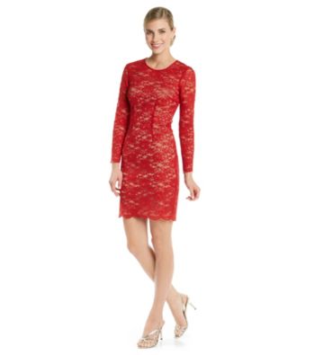 Jax All-Lace Sheath with Contrasting Under Dress