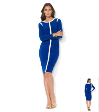 Lauren Ralph Lauren Two-Tone Contrast Sheath Dress