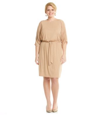 Jessica Howard® Plus Size Blouson Tie Waist Dress