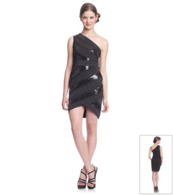 City Triangles® Juniors' One-Shoulder Sequin Bodycon Dress