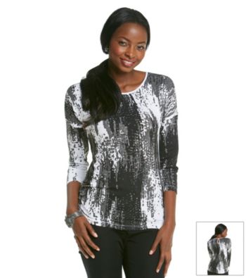 Laura Ashley® Blurry Print Dolman Top