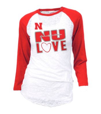 Soffe® Juniors' Nebraska Burnout Baseball Tee