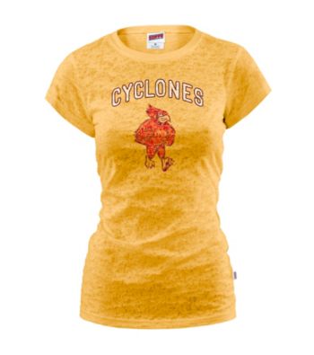 Soffe® Juniors' Iowa State Glitter Burnout Tee