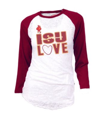 Soffe® Juniors' Iowa State Burnout Baseball Tee