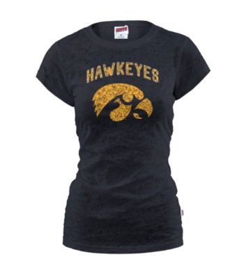 Soffe® Juniors' Iowa Glitter Burnout Tee