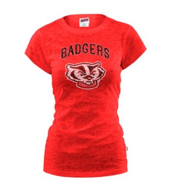 Soffe® Juniors' Wisconsin Glitter Burnout Tee