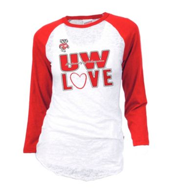 Soffe® Juniors' Wisconsin Burnout Baseball Tee