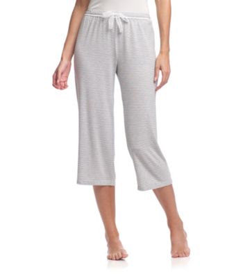 Relativity® Knit Stripe Capris - Grey Stripe
