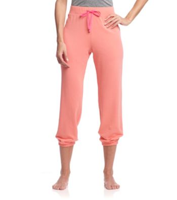 Relativity® Knit Crop Sweat Pants - Coral Ice