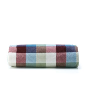 LivingQuarters Micro Cozy Buffalo Check Blanket