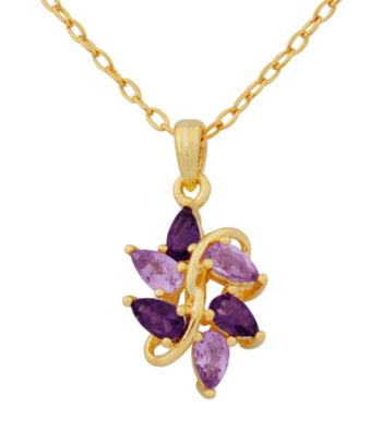 18K Pear Shaped Amethyst Pendant